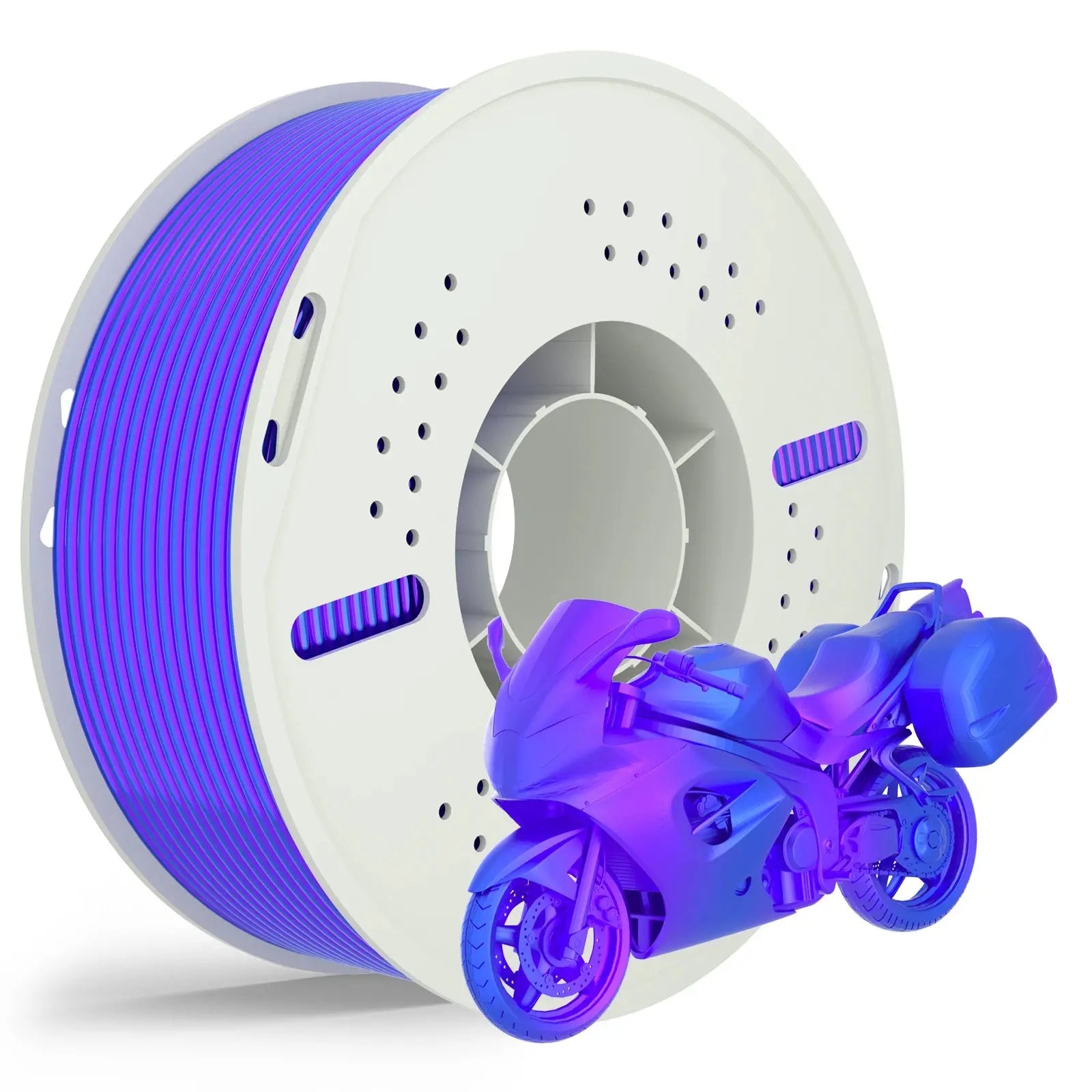 PLA Silk Dual Color 3D Printing Filament 1.75mm 1KG Nevsbye Blue Purple
