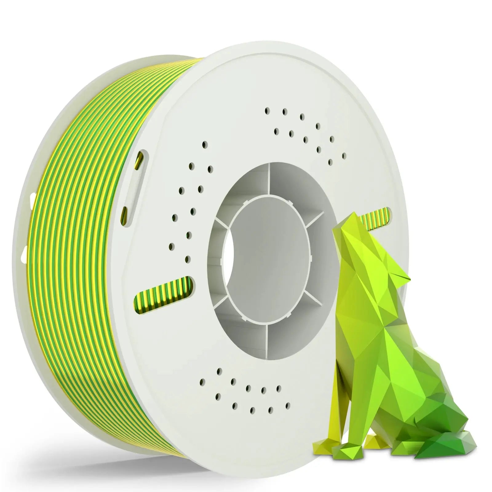 PLA Silk Dual Color 3D Printing Filament 1.75mm 1KG Nevsbye Yellow Green