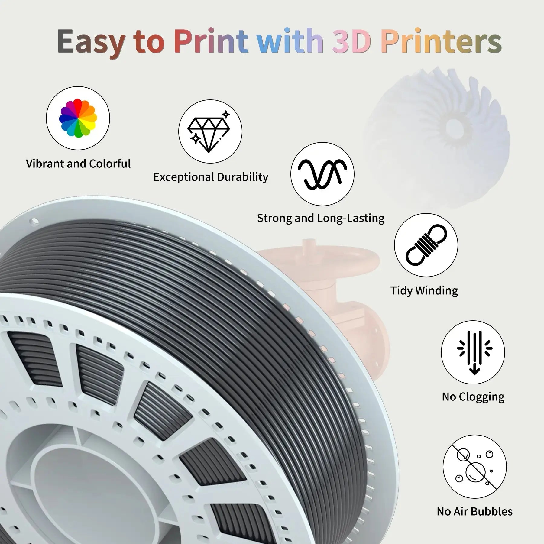 PLA Silk 3D Printing Filament 1.75mm 1KG Nevsbye