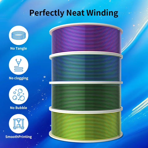 PLA Silk Dual Color 3D Printing Filament 1.75mm 1KG Nevsbye