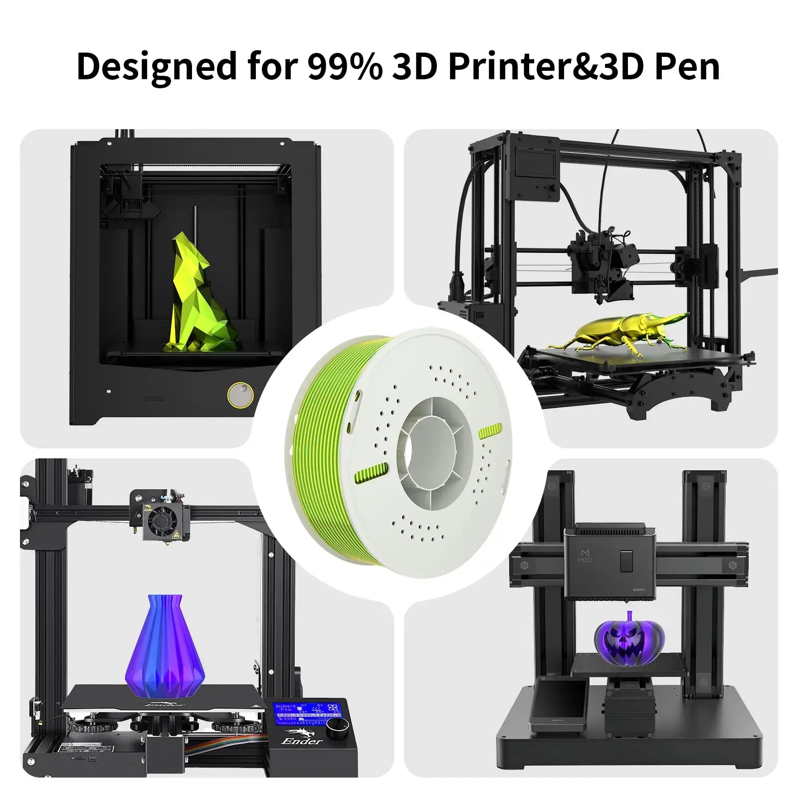 PLA Silk Dual Color 3D Printing Filament 1.75mm 1KG Nevsbye
