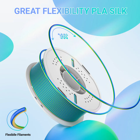PLA Silk Tri Color 3D Printing Filament 1.75mm 1KG Nevsbye