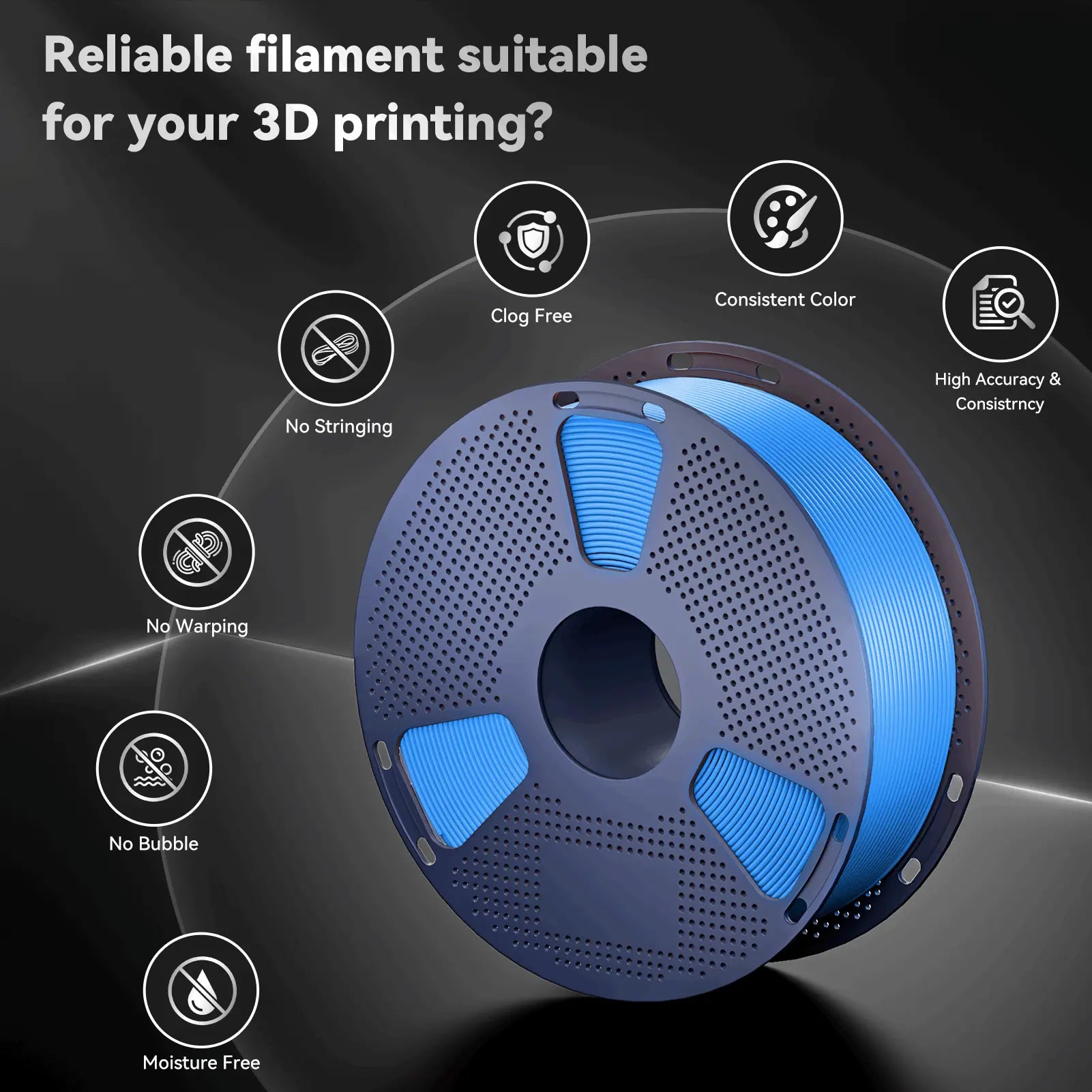 ABS 3D Printing Filament 1.75mm 1KG Nevsbye
