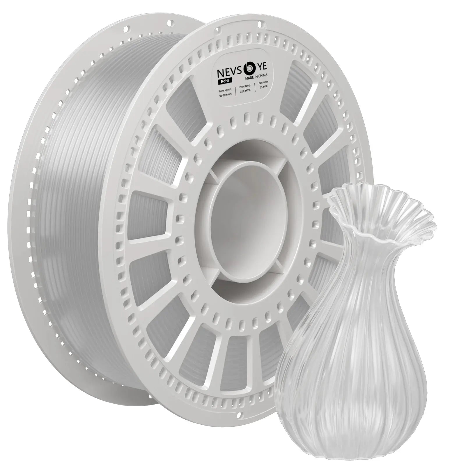 PETG 3D Printing Filament 1.75mm 1KG Nevsbye Clear