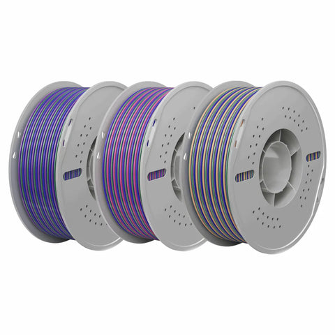 PLA Silk Tri Color 3D Printing Filament 1.75mm 1KG Nevsbye